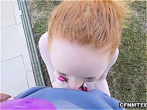 insatiable ginger pummeled by swimming coach